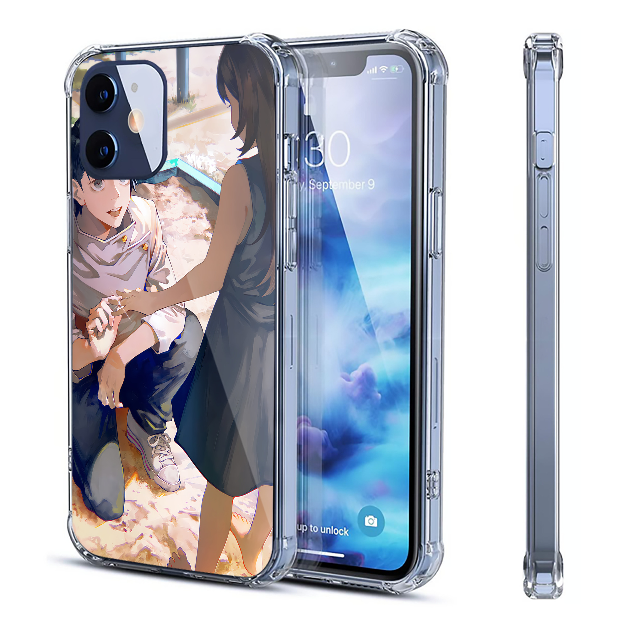 （画像用） 呪術廻戦 Jujutsu Kaisen 【iPhone 12シリーズ対応】透明スマホケース（クリアソフトケース）